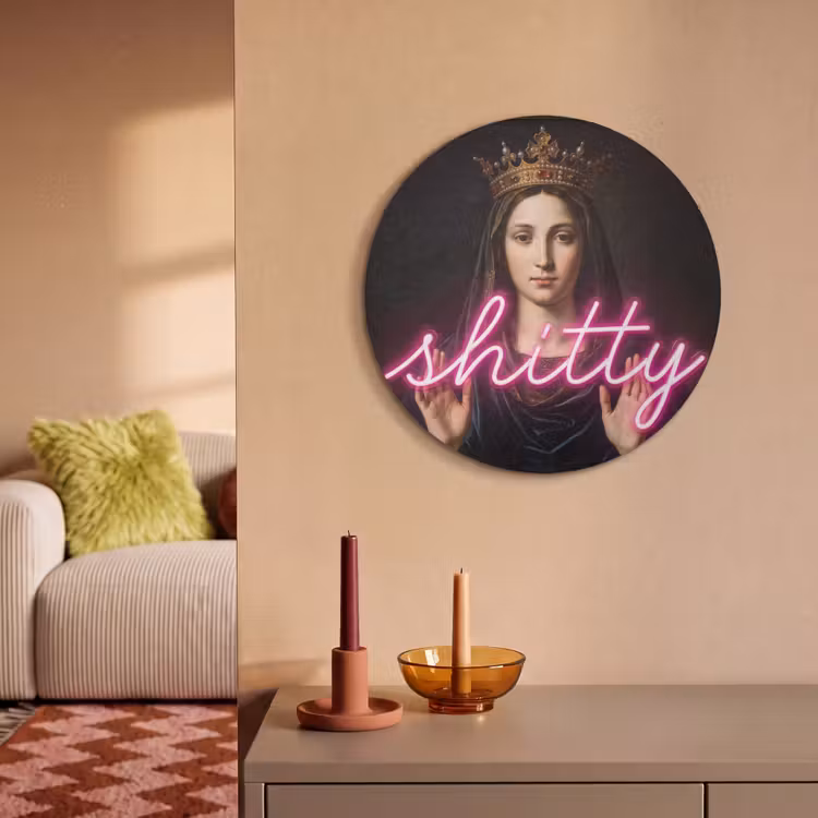Akoestisch schilderij rond - Ironisch - Tekst - Neon — 3