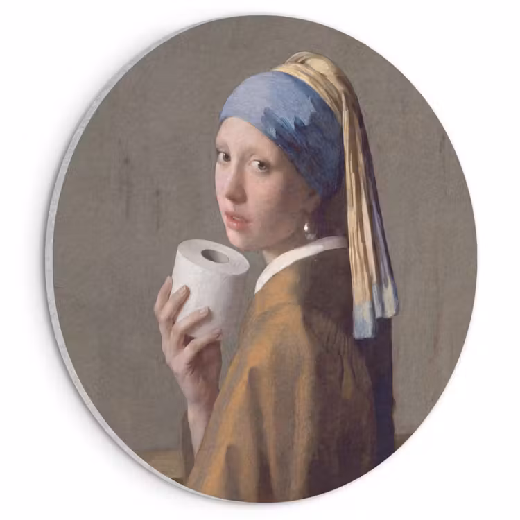 Akoestisch schilderij rond - Klassiek - Humor - Kleurrijk — 1