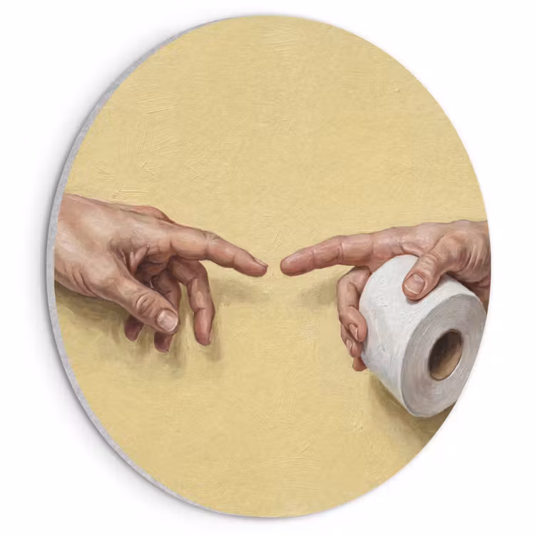 Akoestisch schilderij rond - Klassiek - Kunst - Humor — 1