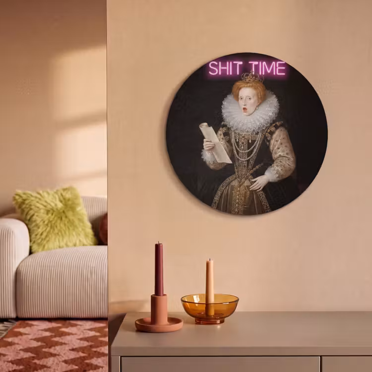 Akoestisch schilderij rond - Portret - Humor - Neon — 3