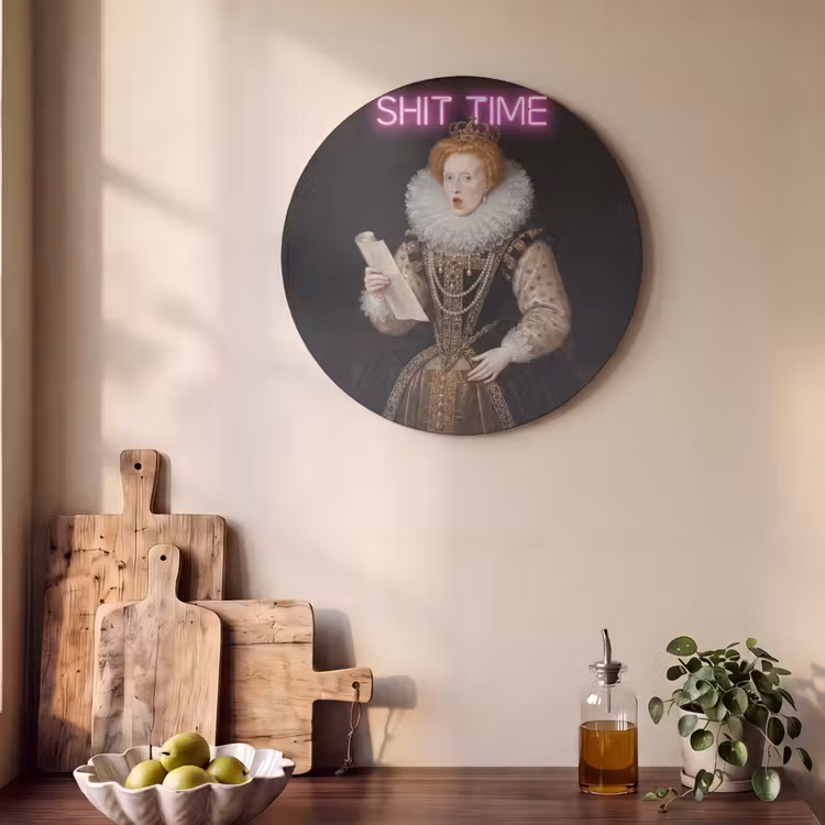 Akoestisch schilderij rond - Portret - Humor - Neon — 4