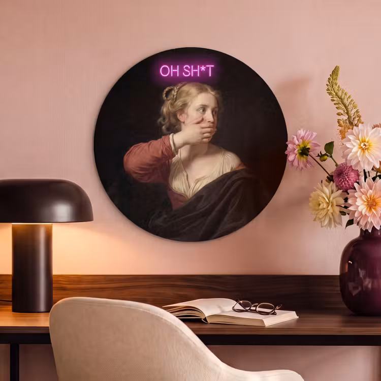 Akoestisch schilderij rond - Quote - Neon - vrouw — 2