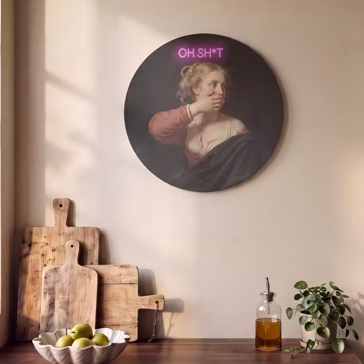 Akoestisch schilderij rond - Quote - Neon - vrouw — 4