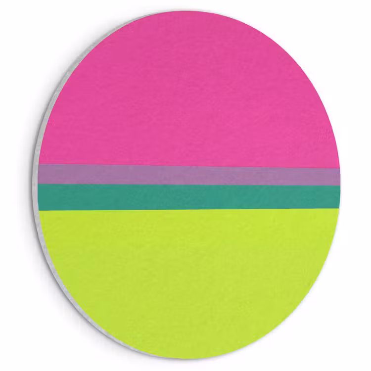 Akoestisch schilderij rond - Strepen - Modern - Kleurrijk — 1