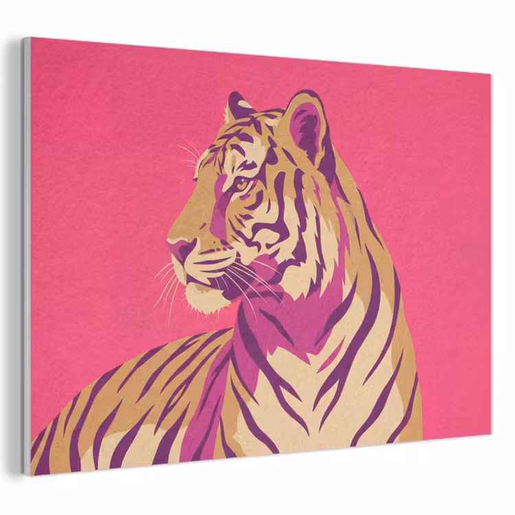 Akoestisch schilderij - Tijger - Modern - Neon — 1