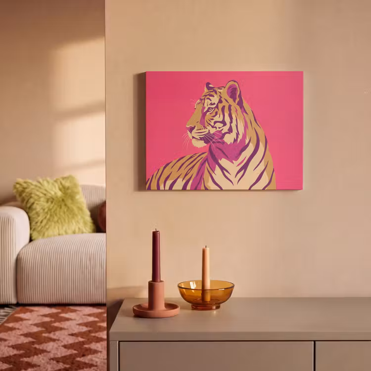 Akoestisch schilderij - Tijger - Modern - Neon — 2