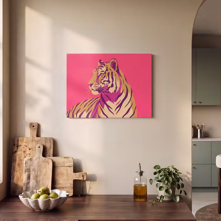 Akoestisch schilderij - Tijger - Modern - Neon — 3