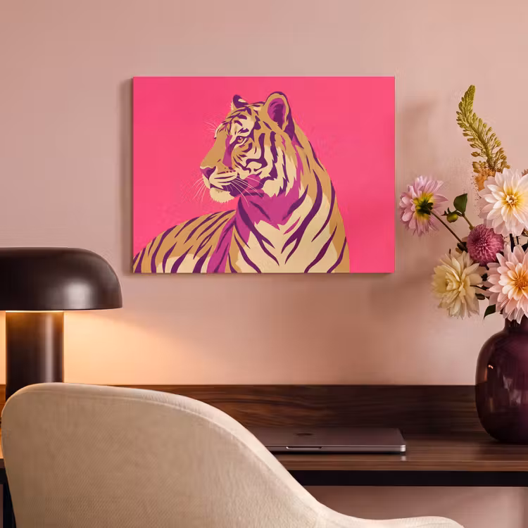 Akoestisch schilderij - Tijger - Modern - Neon — 4