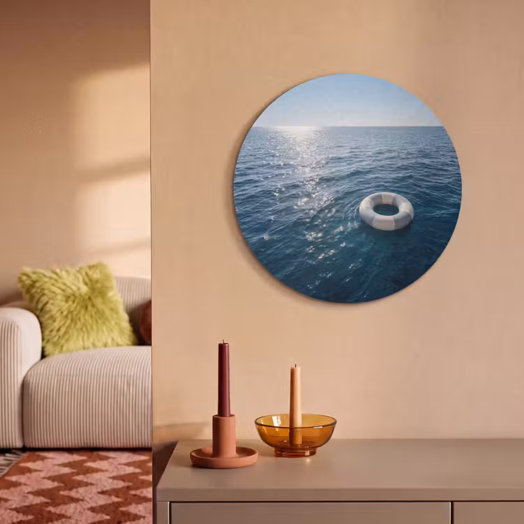 Akoestisch schilderij rond - Oceaan - Zwemband - Horizon — 3