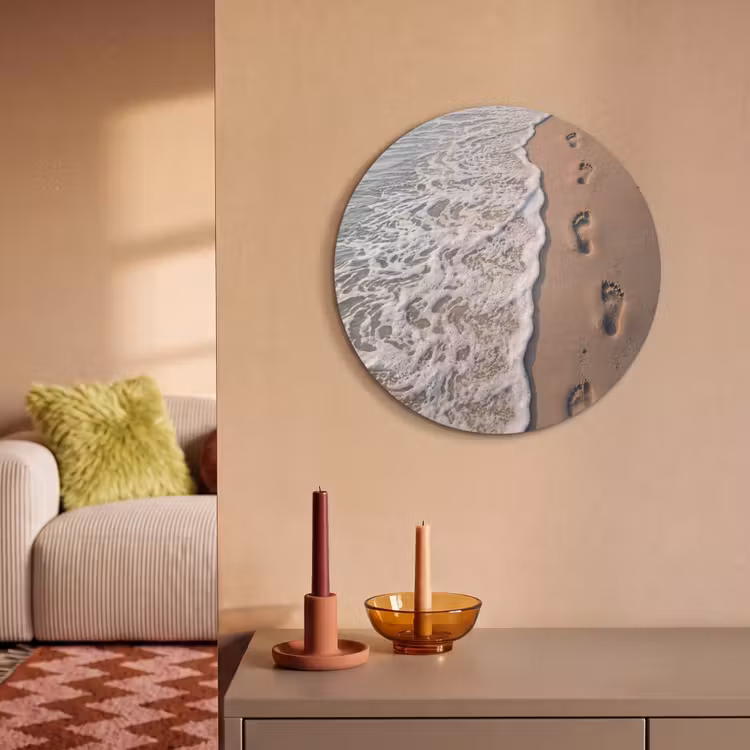 Akoestisch schilderij rond - Voetstappen - Vloedlijn - Zee — 3