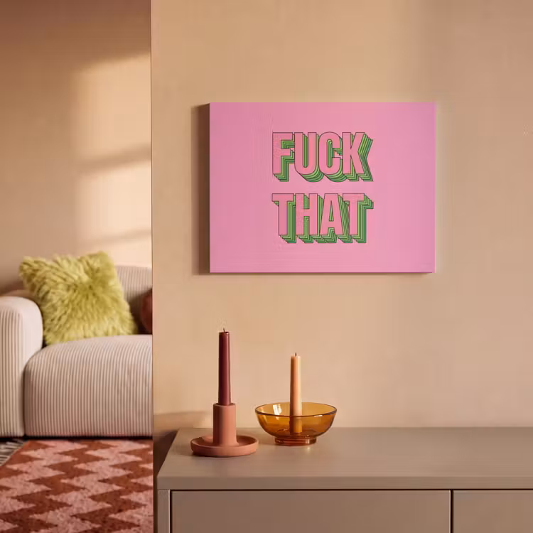 Akoestisch schilderij - Tekst - Bold - Roze — 2