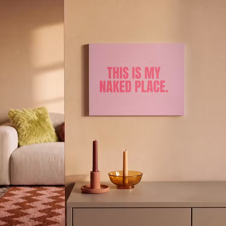 Akoestisch schilderij - Tekst - Modern - Roze — 2