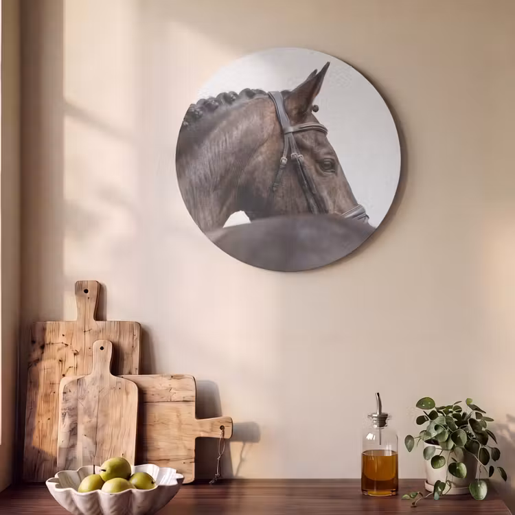 Akoestisch schilderij rond - Portret - Paard - Elegant — 4