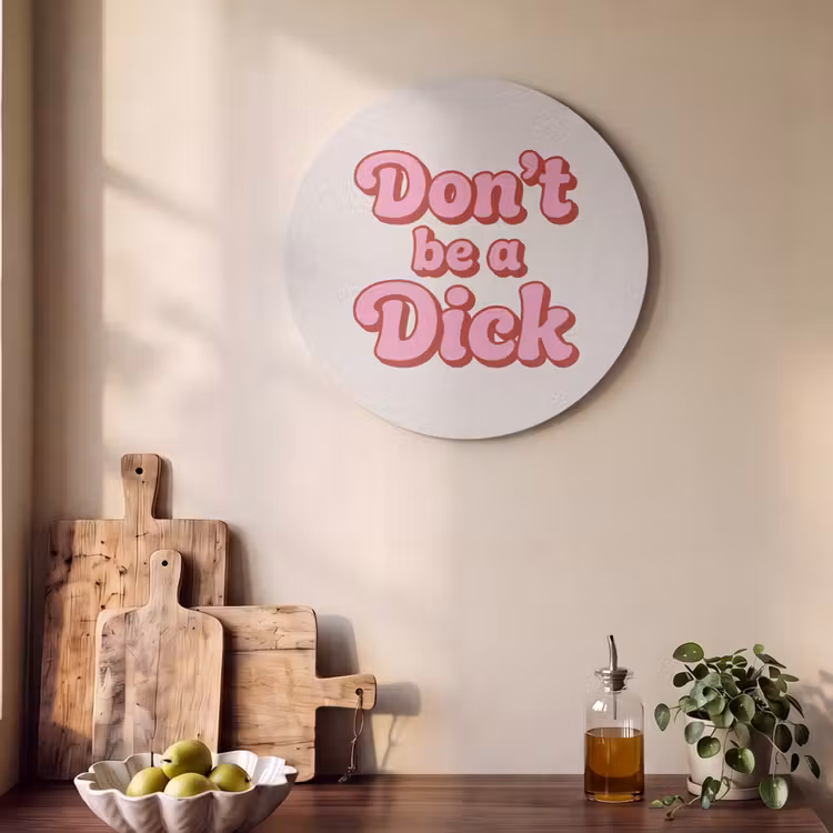 Akoestisch schilderij rond - Tekst - Boodschap - Roze — 4