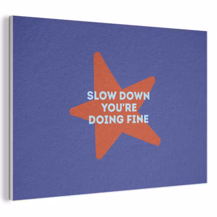 Akoestisch schilderij - Slow down you're doing fine - Ster - Blauw — 1