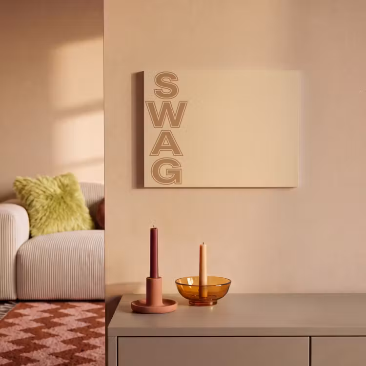 Akoestisch schilderij - Swag - Bruin - Beige — 2