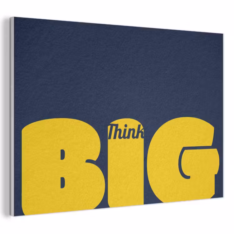 Akoestisch schilderij - Think big - Blauw - Geel — 1