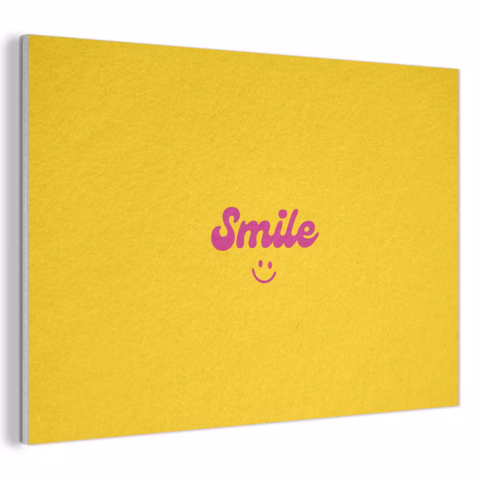 Akoestisch schilderij - Smile - Geel - Roze — 1