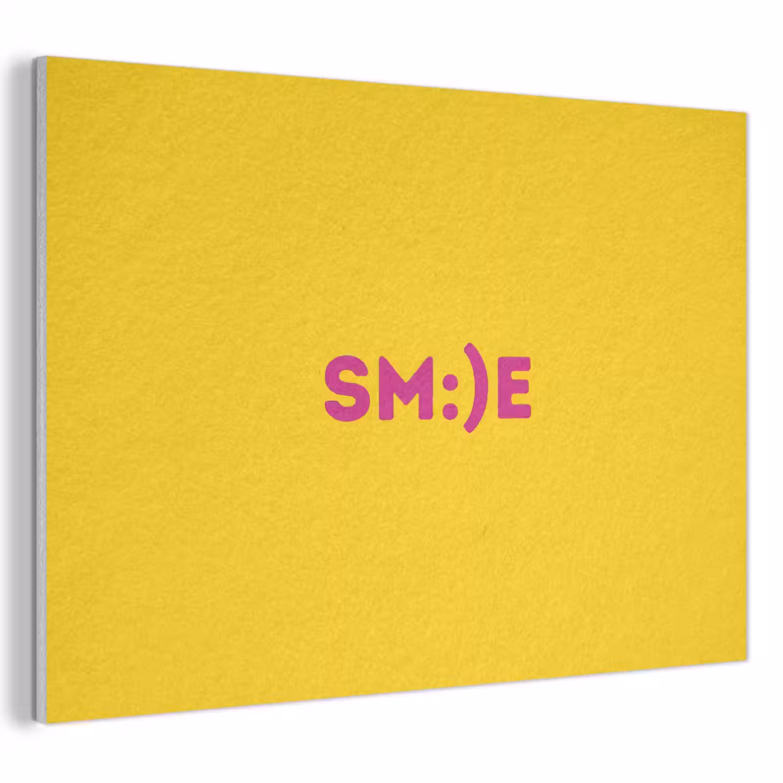 Akoestisch schilderij - Smile - Roze - Geel — 1