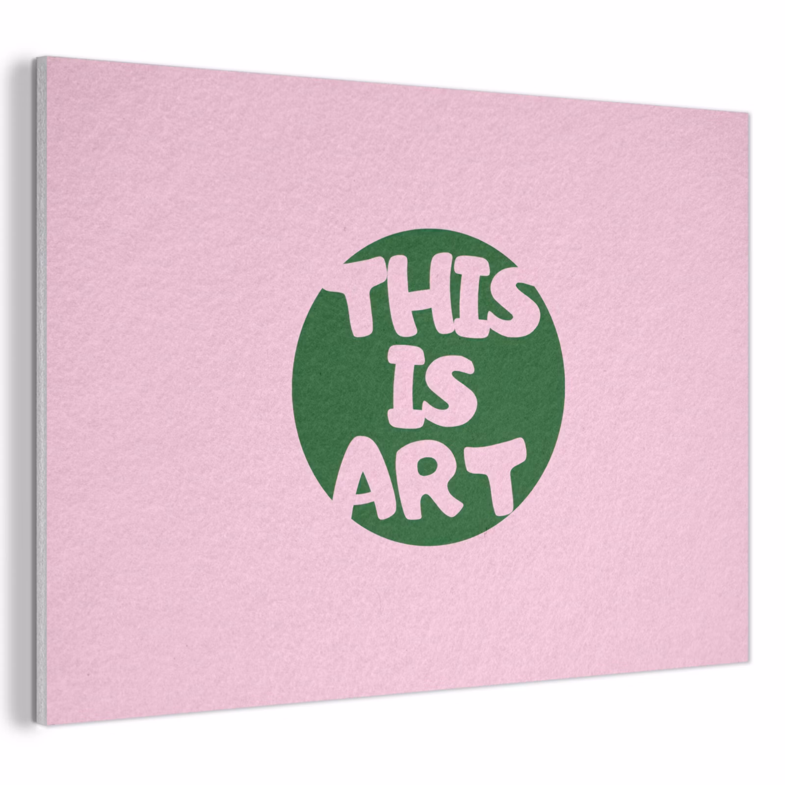 Akoestisch schilderij - This is art - Tekst - Cirkel - Groen — 1