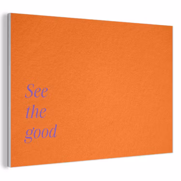 Akoestisch schilderij - See te good - Paars - Oranje — 1