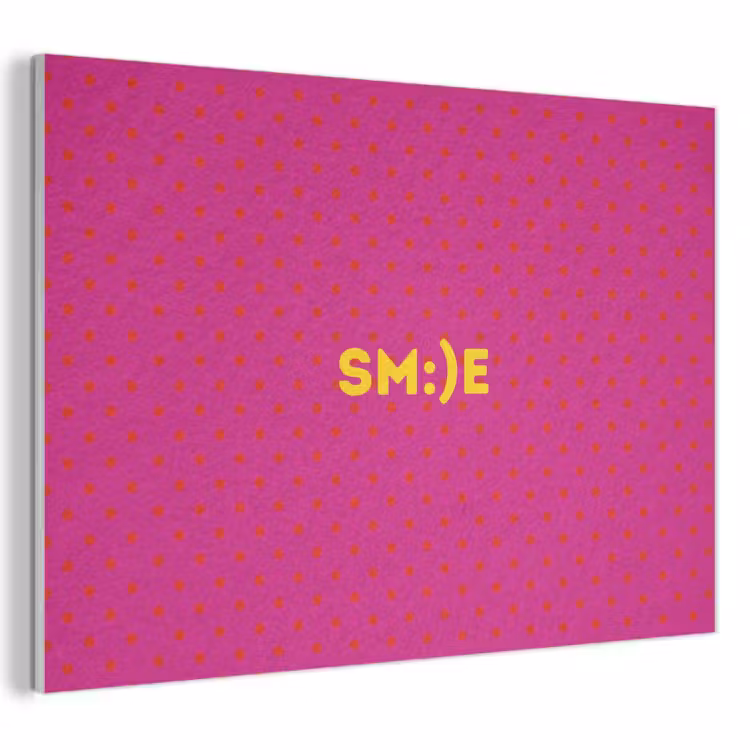 Akoestisch schilderij - Smile - Stippen - Roze — 1