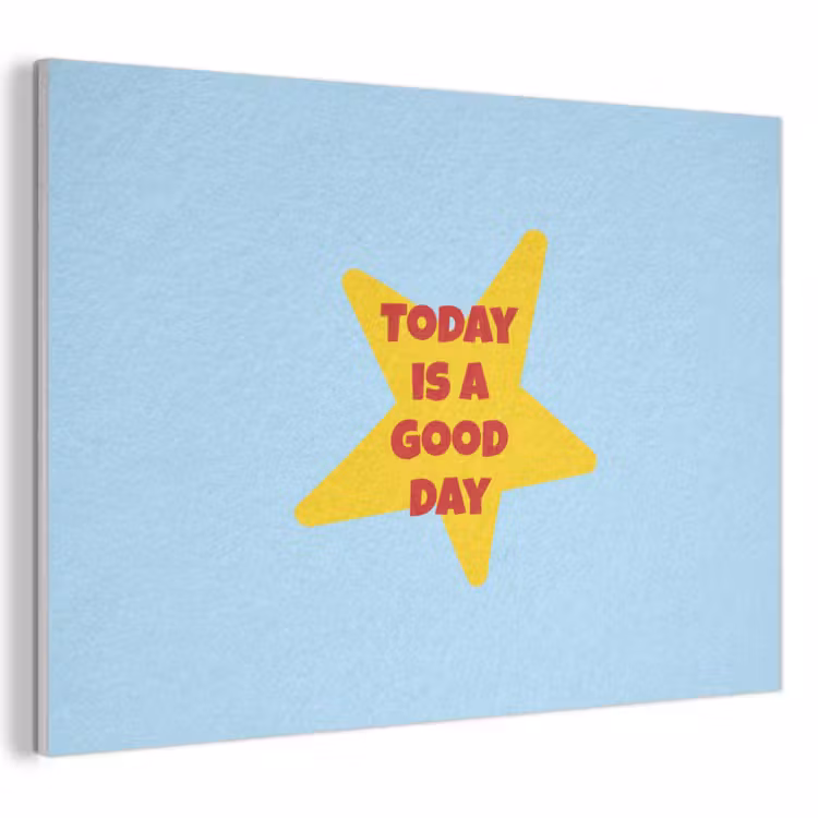 Akoestisch schilderij - Ster - Today is a good day - Blauw — 1