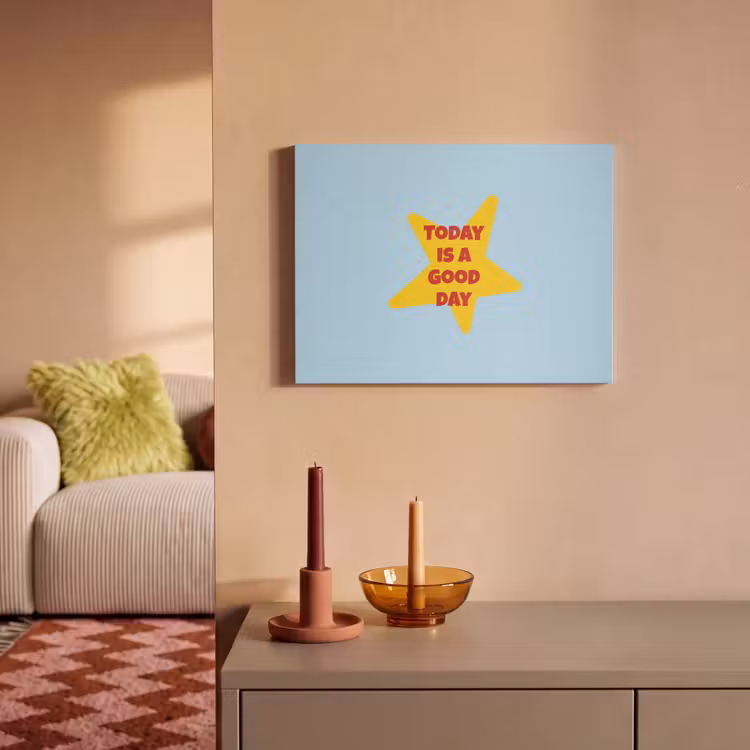 Akoestisch schilderij - Ster - Today is a good day - Blauw — 2