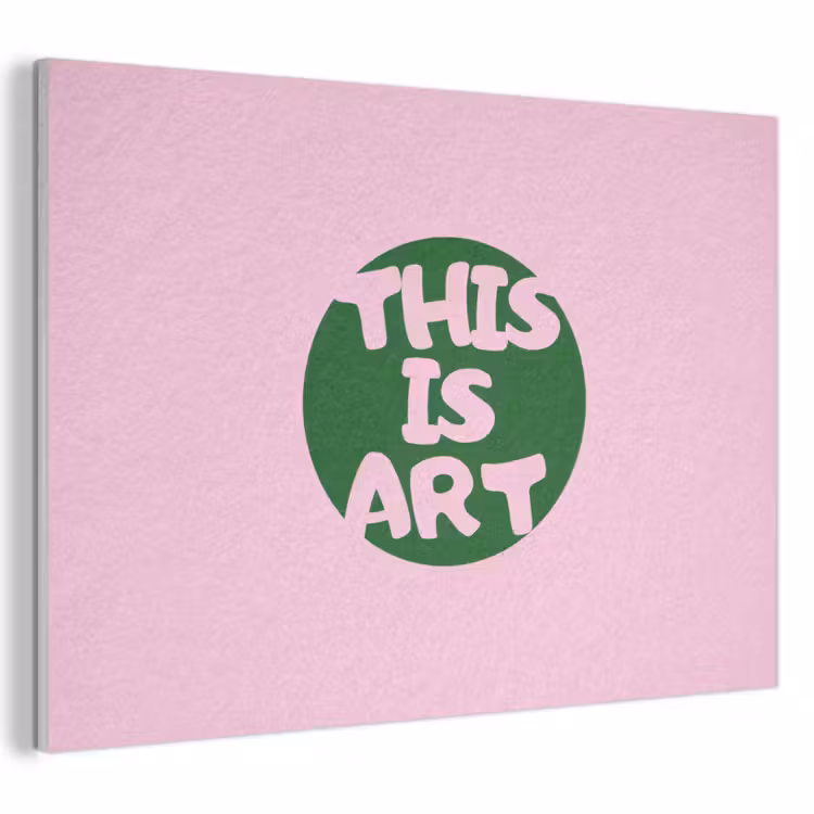 Akoestisch schilderij - This is art - Tekst - Cirkel - Groen — 1