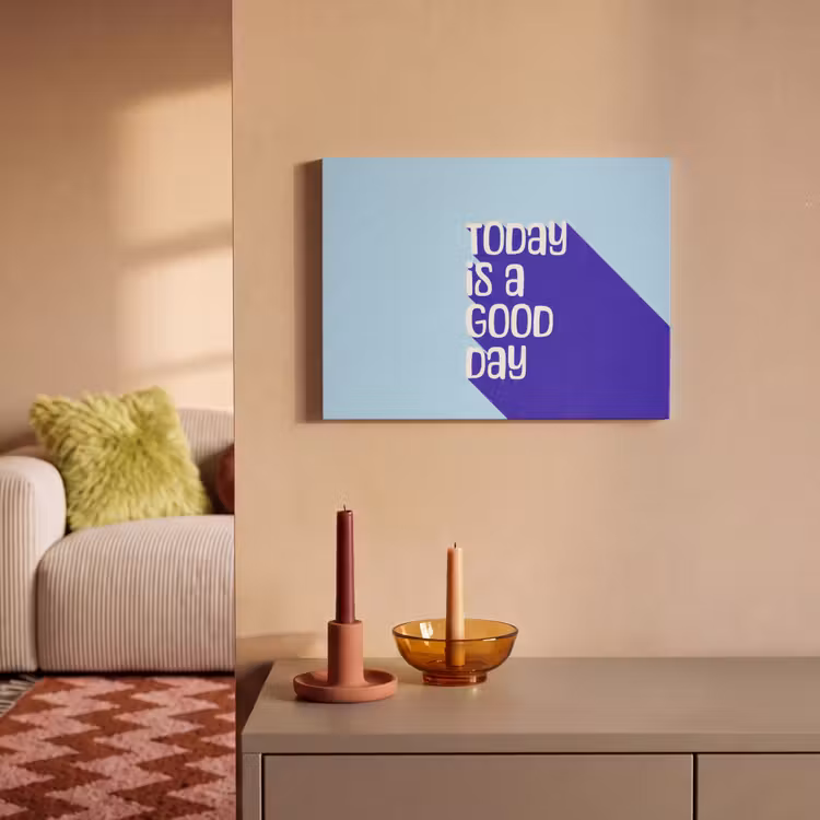 Akoestisch schilderij - Today is a good day - Blauw - Schaduw — 2