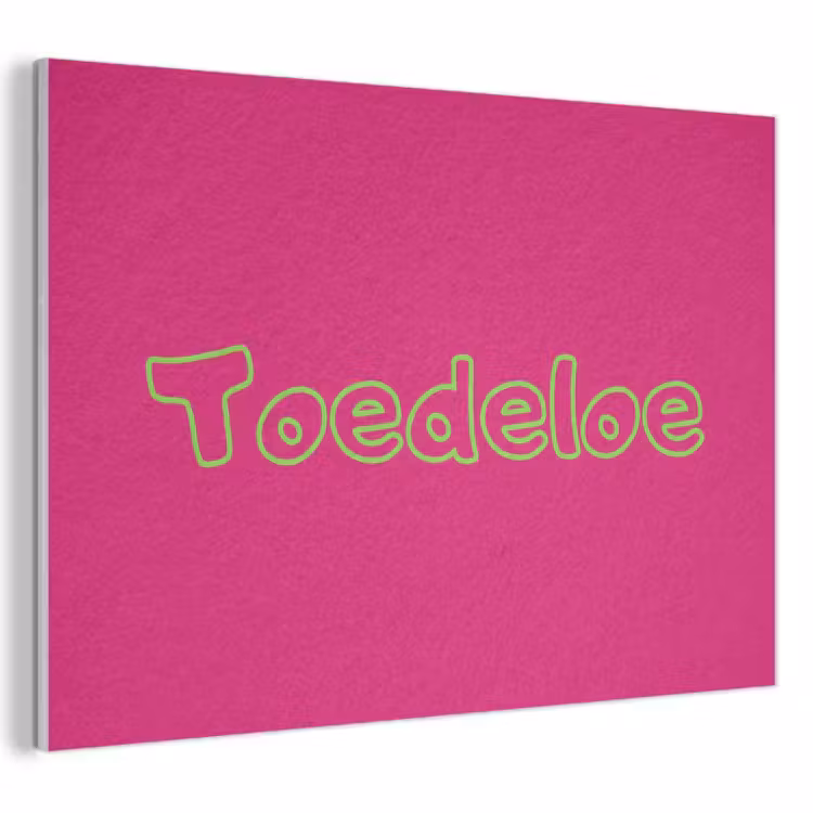 Akoestisch schilderij - Toedeloe - Groen - Roze — 1