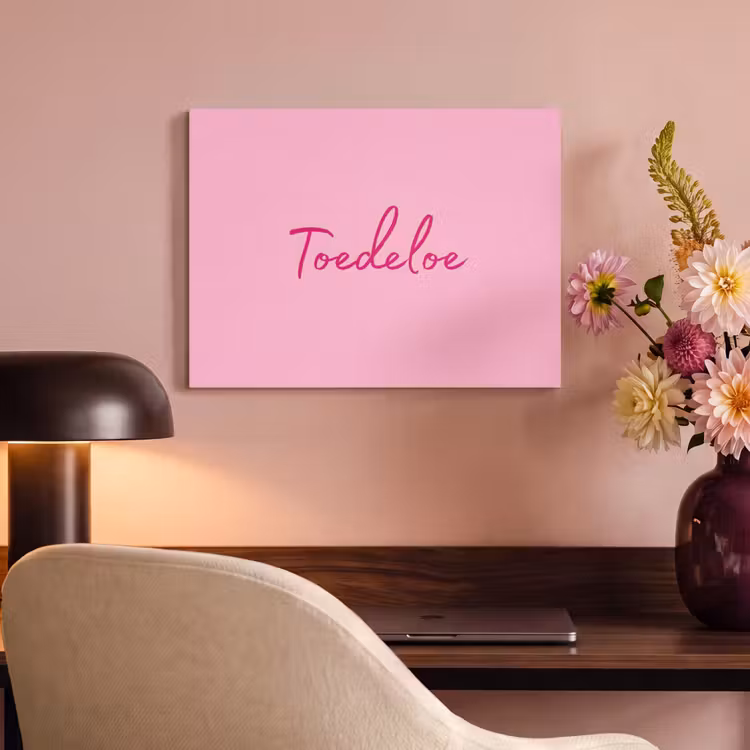 Akoestisch schilderij - Toedeloe - Roze - Minimalistisch — 4