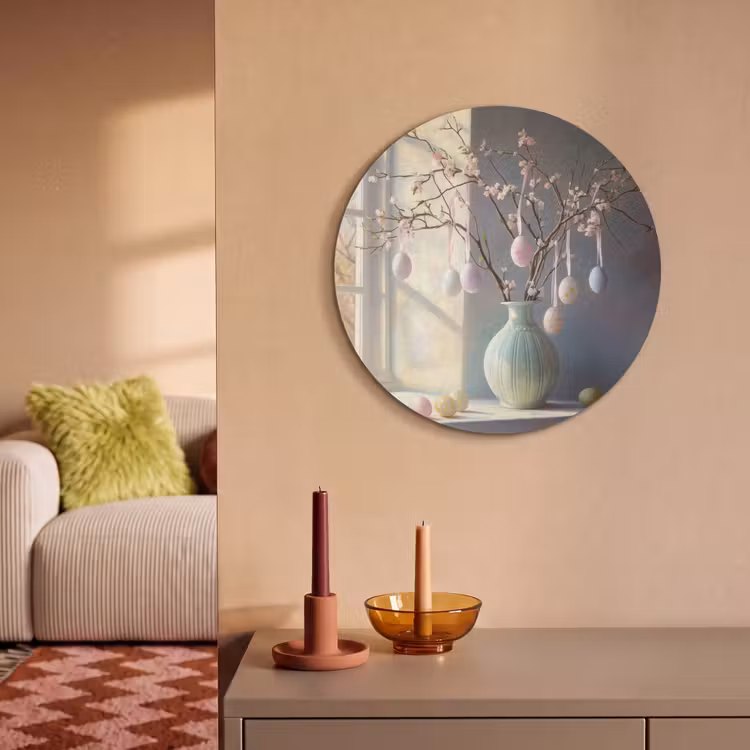 Akoestisch schilderij rond - Stilleven - Vaas - Paastak — 3
