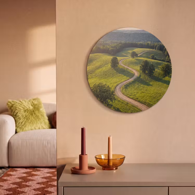Akoestisch schilderij rond - Weg - Weide - Natuur - Groen — 3