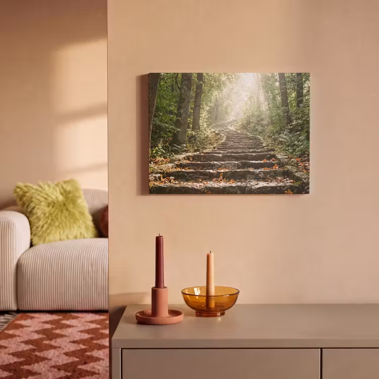 Akoestisch schilderij - Stenen - Trap - Bos - Natuur — 2