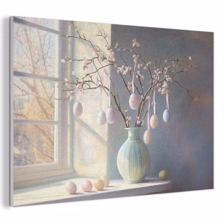 Akoestisch schilderij - Stilleven - Vaas - Paastak — 1