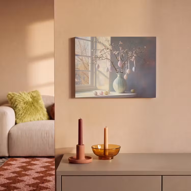 Akoestisch schilderij - Stilleven - Vaas - Paastak — 2