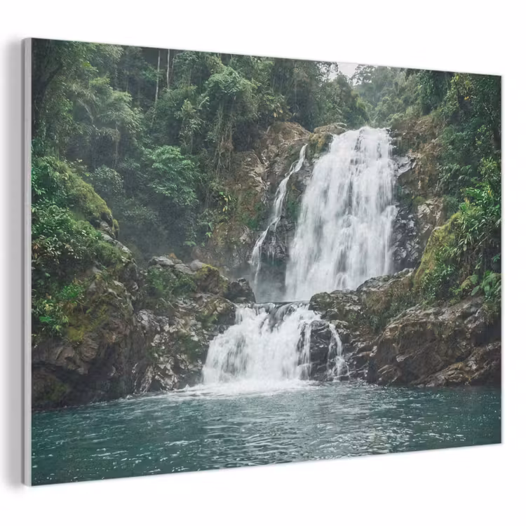Akoestisch schilderij - Waterfall - Forest - Nature - Greenkhgyguyg — 1