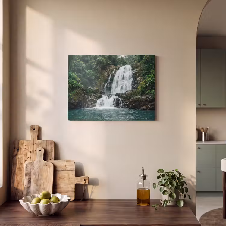 Akoestisch schilderij - Waterfall - Forest - Nature - Greenkhgyguyg — 3