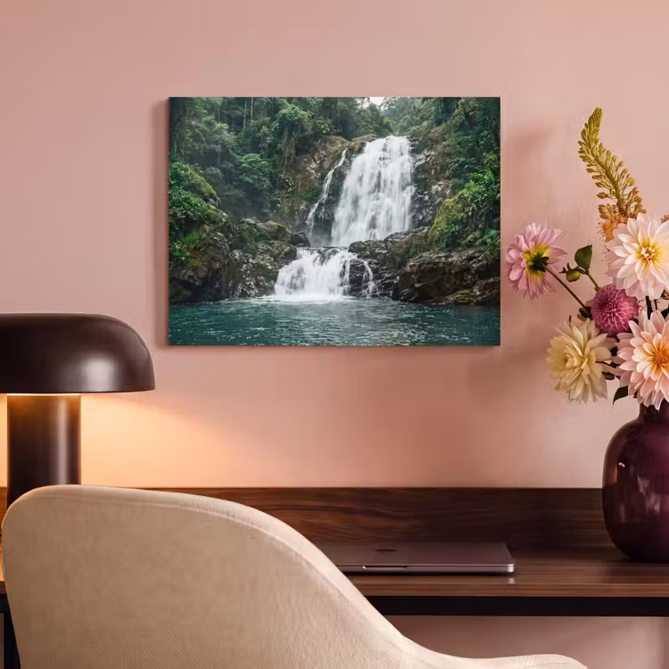 Akoestisch schilderij - Waterfall - Forest - Nature - Greenkhgyguyg — 4