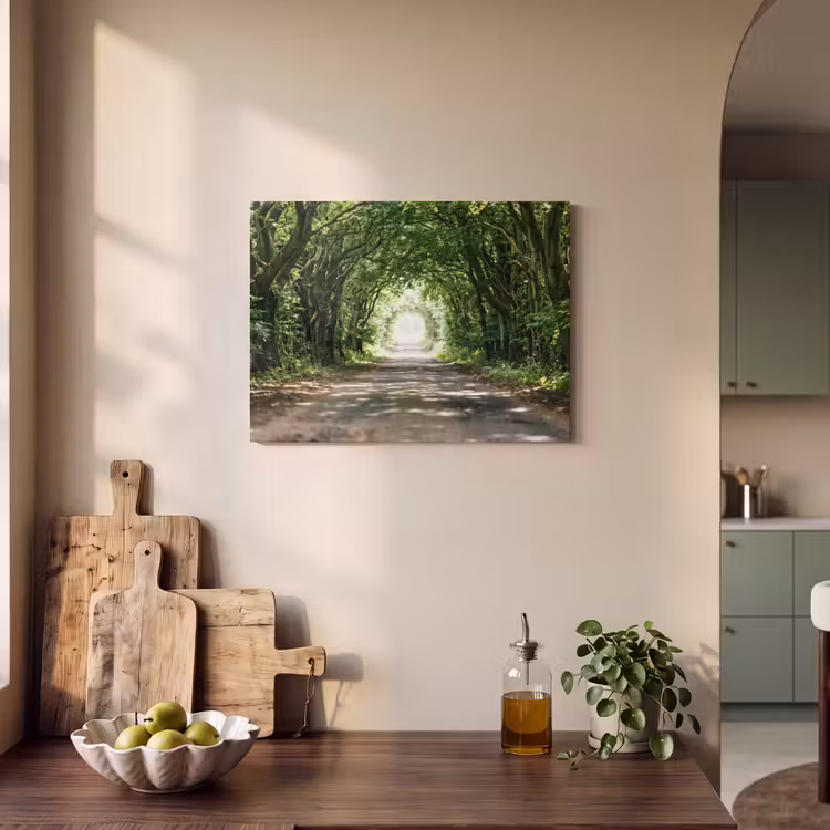 Akoestisch schilderij - Weg - Bomen - Natuur - Groen — 3