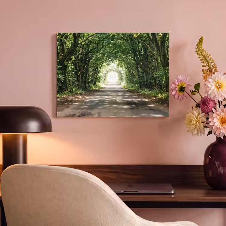 Akoestisch schilderij - Weg - Bomen - Natuur - Groen — 4