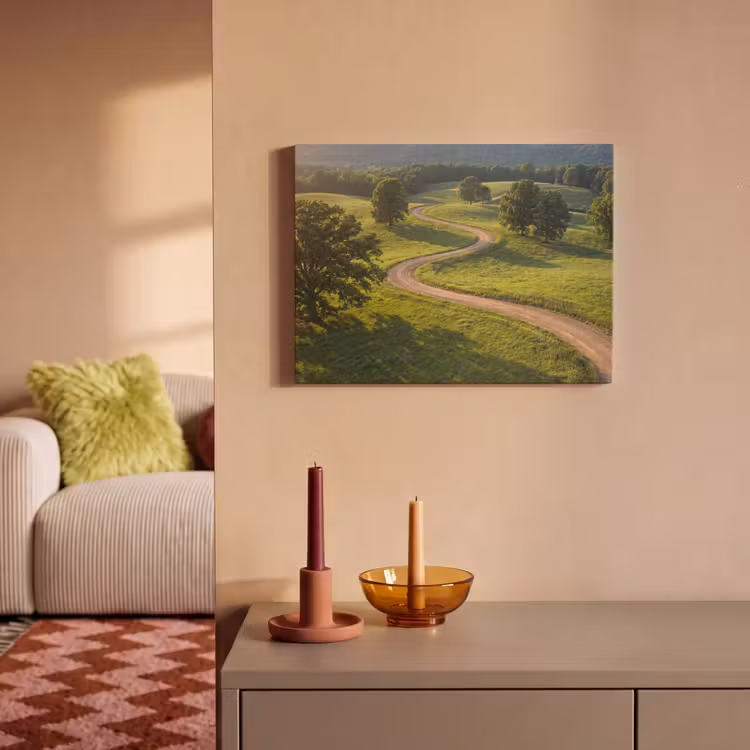 Akoestisch schilderij - Weg - Weide - Natuur - Groen — 2
