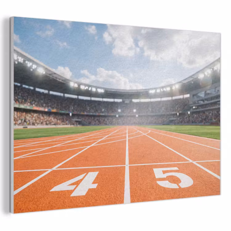 Akoestisch schilderij - Sintelbaan - Stadion - Sport -Oranje — 1