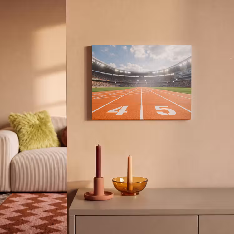 Akoestisch schilderij - Sintelbaan - Stadion - Sport -Oranje — 2