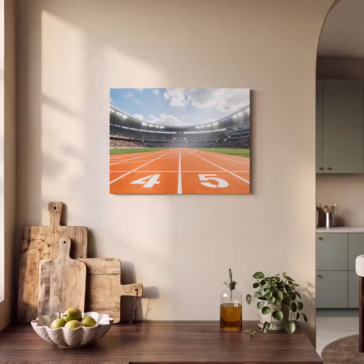 Akoestisch schilderij - Sintelbaan - Stadion - Sport -Oranje — 3
