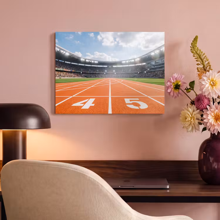 Akoestisch schilderij - Sintelbaan - Stadion - Sport -Oranje — 4