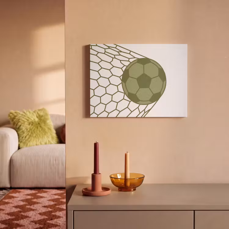 Akoestisch schilderij - Voetbal - Goal - Sport - Groen — 2