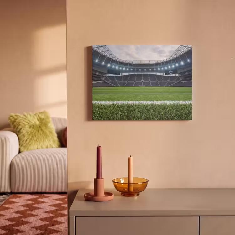 Akoestisch schilderij - Voetbal - Stadion - Sport - Groen — 2