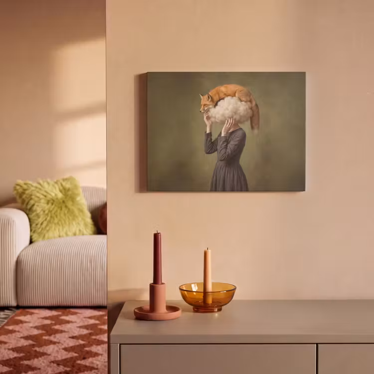 Akoestisch schilderij - Vos - Surrealistisch - Groen — 2
